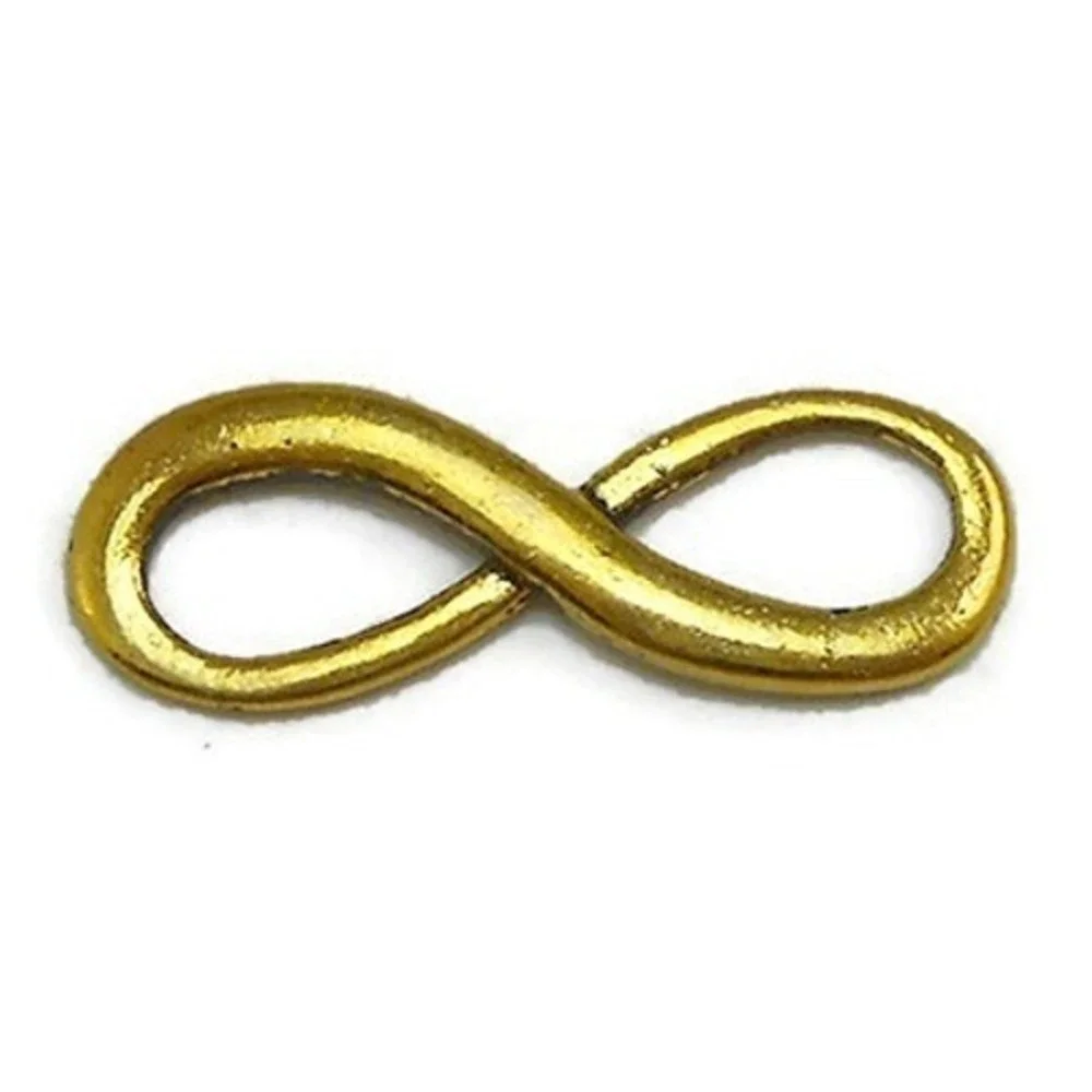 10pcs Infinity Connector Charms goldtone metal‎ for jewelry making